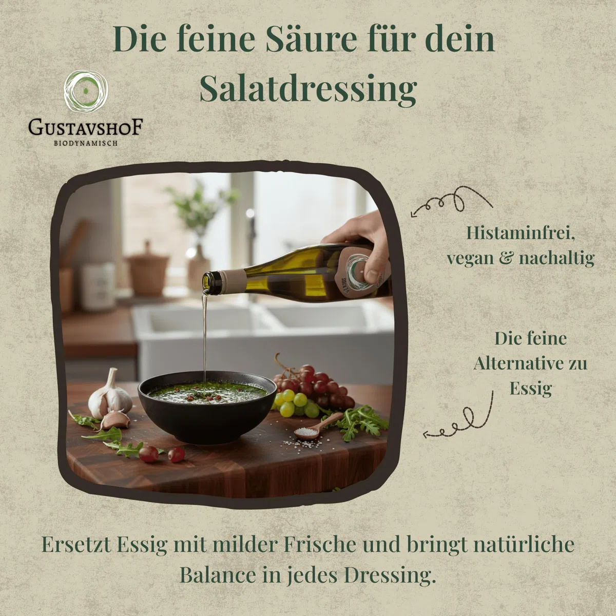 Verjus 6x 0,73l Demeter Würzmittel grüne Trauben Balsamico Essig