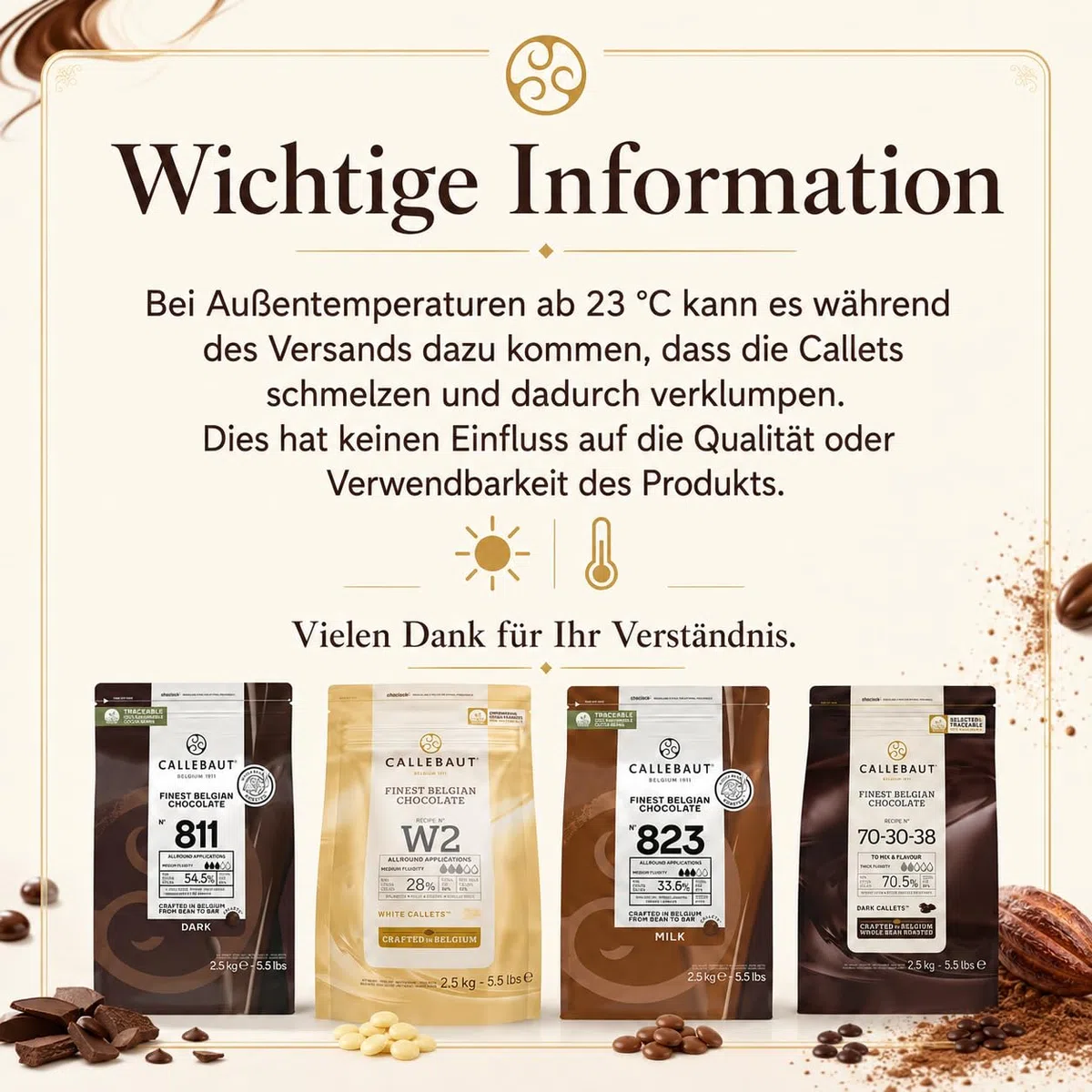CALLEBAUT Kuvertüre Callets Zartbitterschokolade Milchschokolade weiße Schokolade 1kg 3er Pack