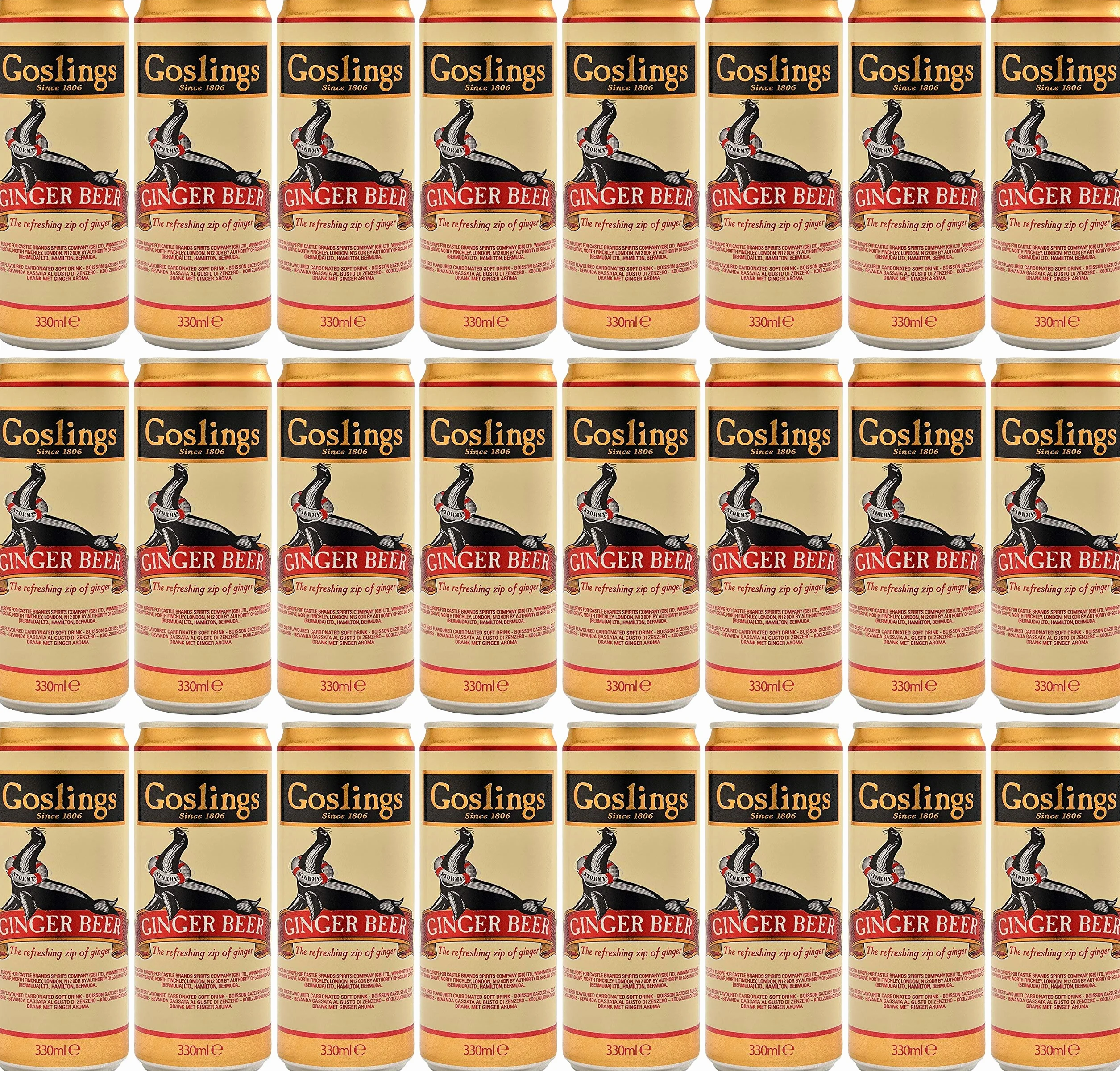 Goslings Ginger Beer 24x0,33 l Dosen alkoholfreie Ingwerlimonade