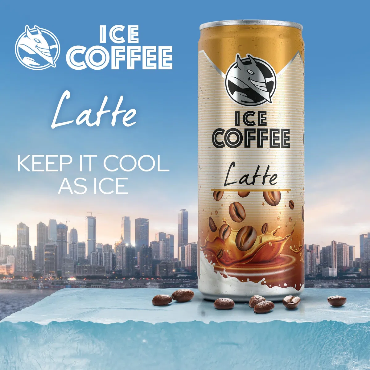 HELL Ice Coffee Latte 24 x 250 ml Dosen Multipack 40 mg/100 ml Koffein Arabica Robusta Kaffeebohnenextrakte 75% UHT-Milch trinkfertig