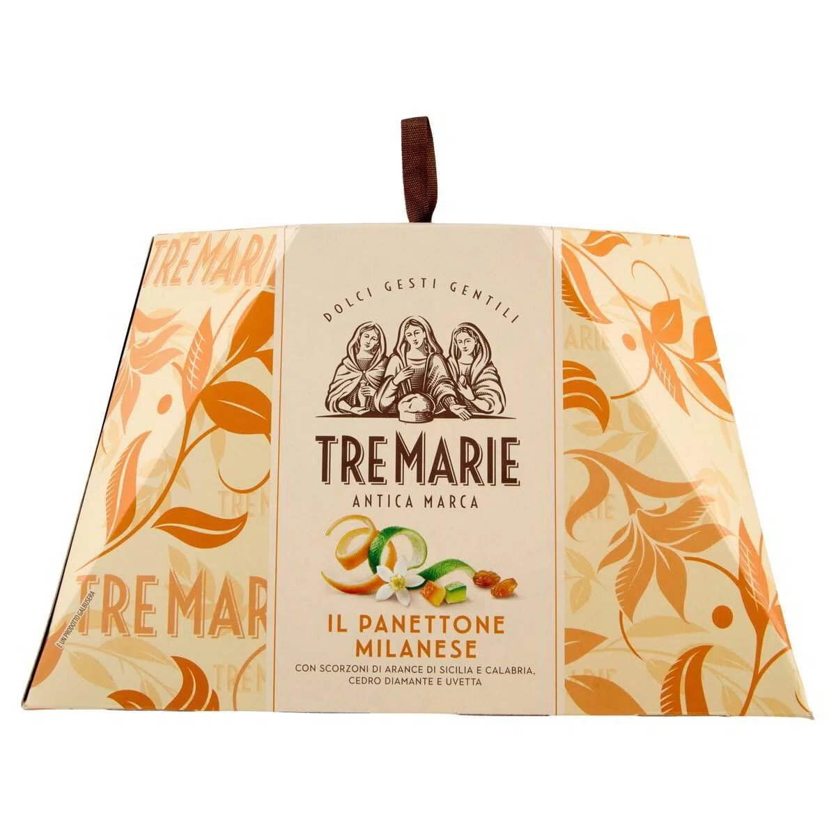 Tre Marie Il Panettone Milanese 1 kg klassischer italienischer Weihnachtskuchen mit Rosinen & kandierten Zitrusschalen