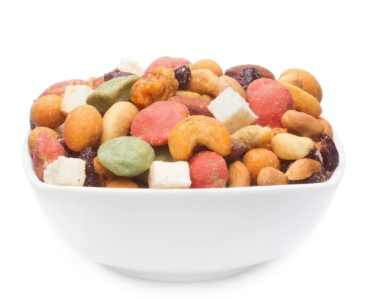 Scharfe Frucht-Nussmischung mit Cranberry, Kokos & Wasabi 3 kg – CrackersCompany