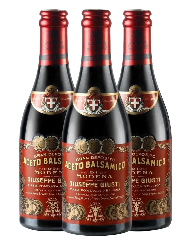 Giusti - IGP-Balsamico-Essig aus Modena 3 Goldmedaillen - 3 x 250ml