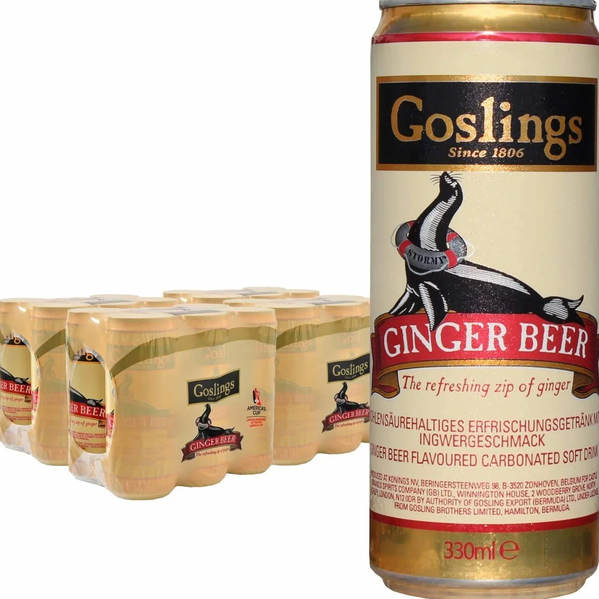 Goslings Ginger Beer 24x0,33 l Dosen alkoholfreie Ingwerlimonade