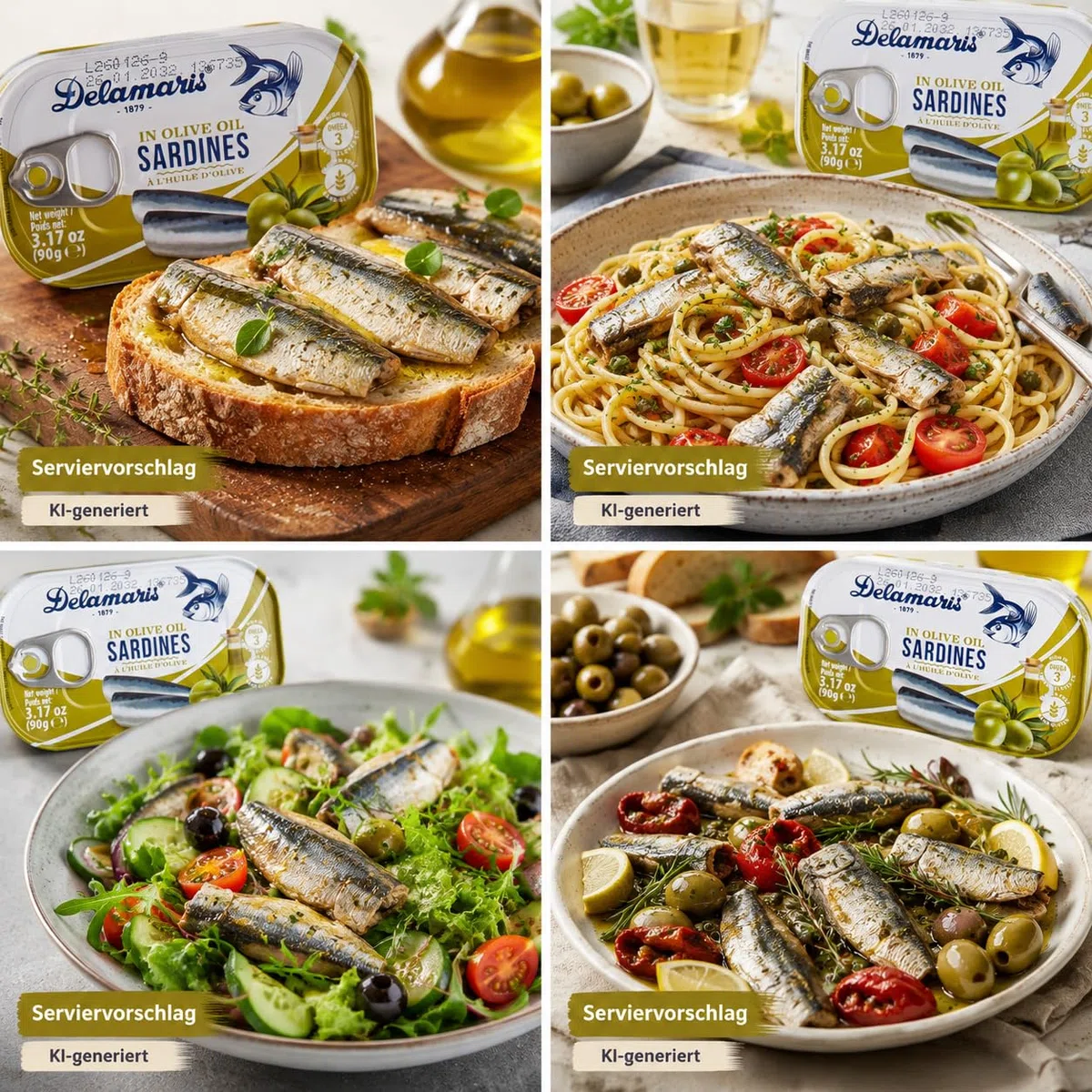 Sardinen in Olivenöl 20x90g 20er-Pack Glutenfrei Omega-3-Fettsäuren