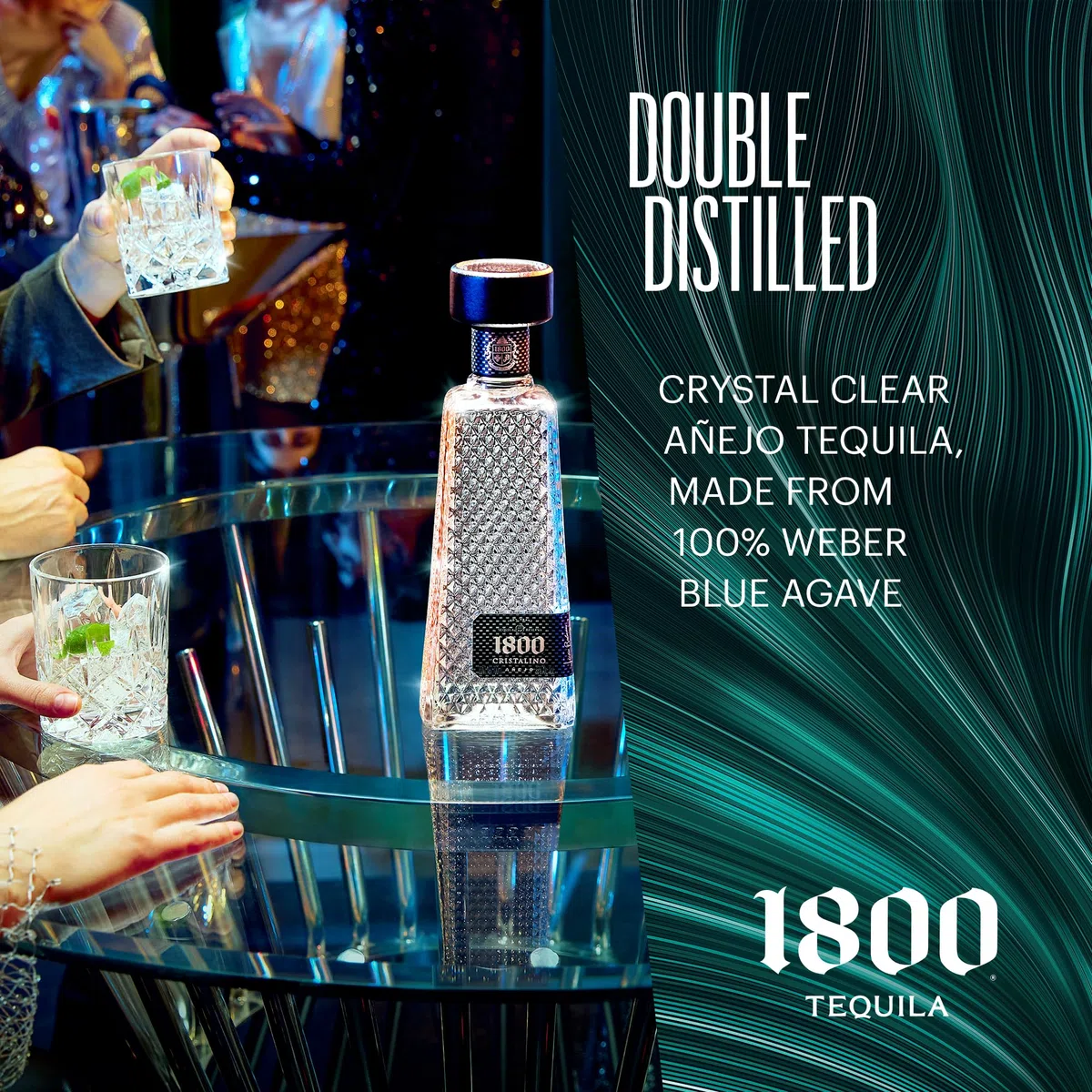 1800 Cristalino 100% Agave Tequila 38% vol. 0,7l aus Mexico