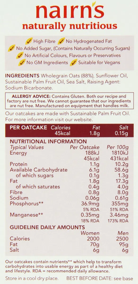 Traditional Rough Oatcake 291g