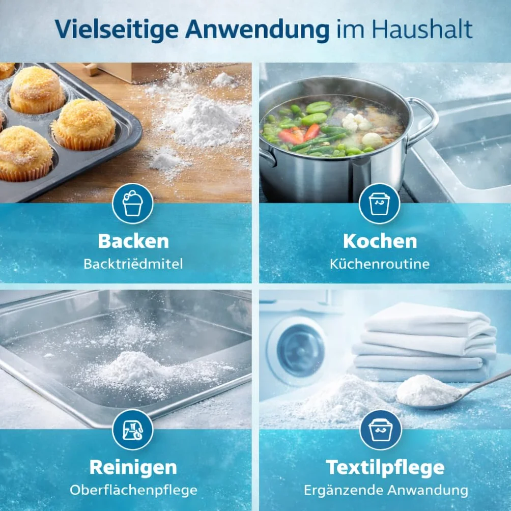 GiDeli Natron Pulver 20kg im Eimer Lebensmittelqualität - Natriumbicarbonat ohne Zusätze - Ideal zum Koche, Backen, Waschen und Putzen - Vielseitige Anwendung im Haushalt