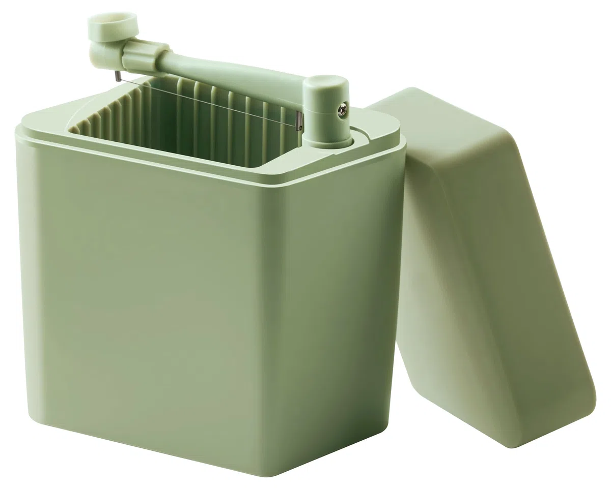 Rosti Classic Käsebox mit Deckel und integriertem Käseschneider, 16,5 x 10 x 19 cm, Kunststoff, Spülmaschinenfest, Misty Green
