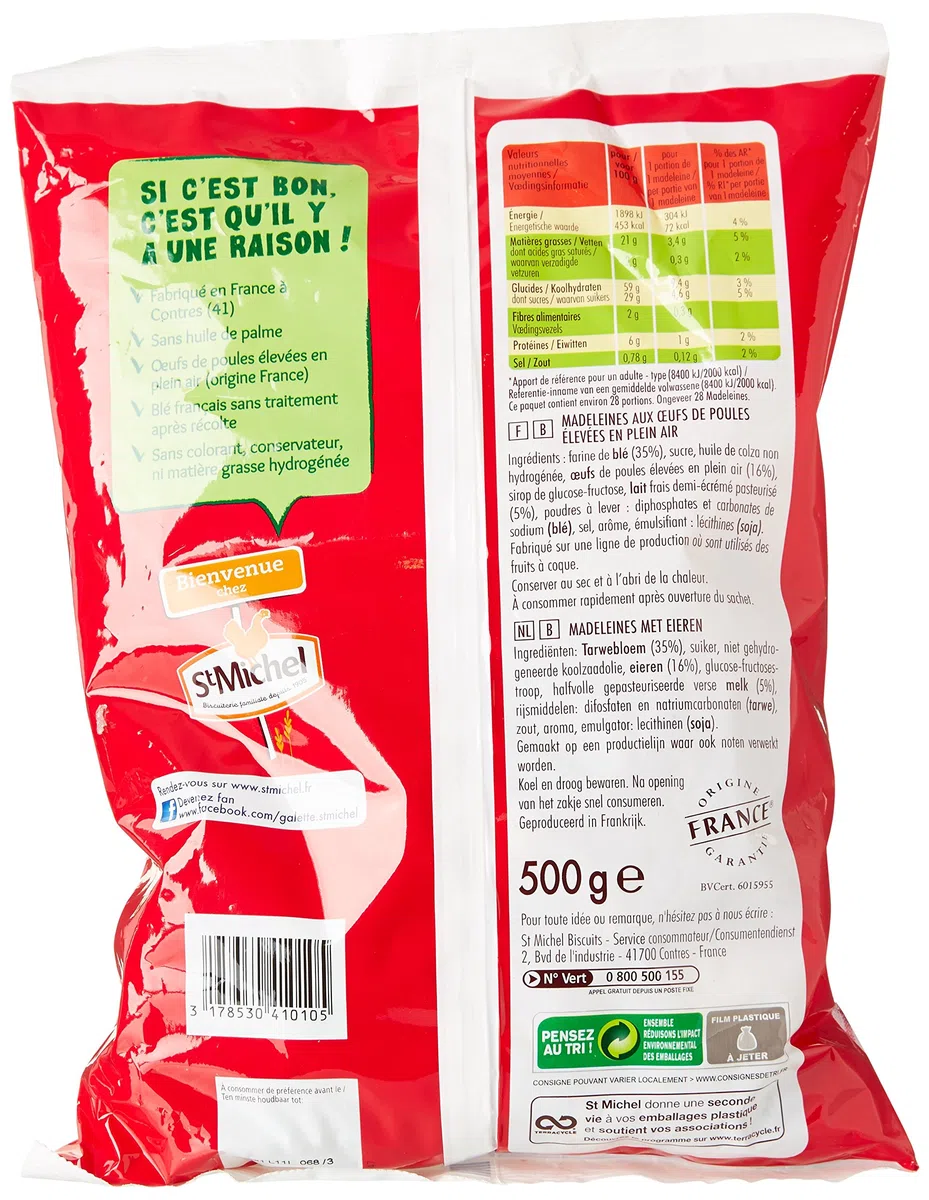 St Michel Madeleines das wahre Rezept 500 g 6 Stück