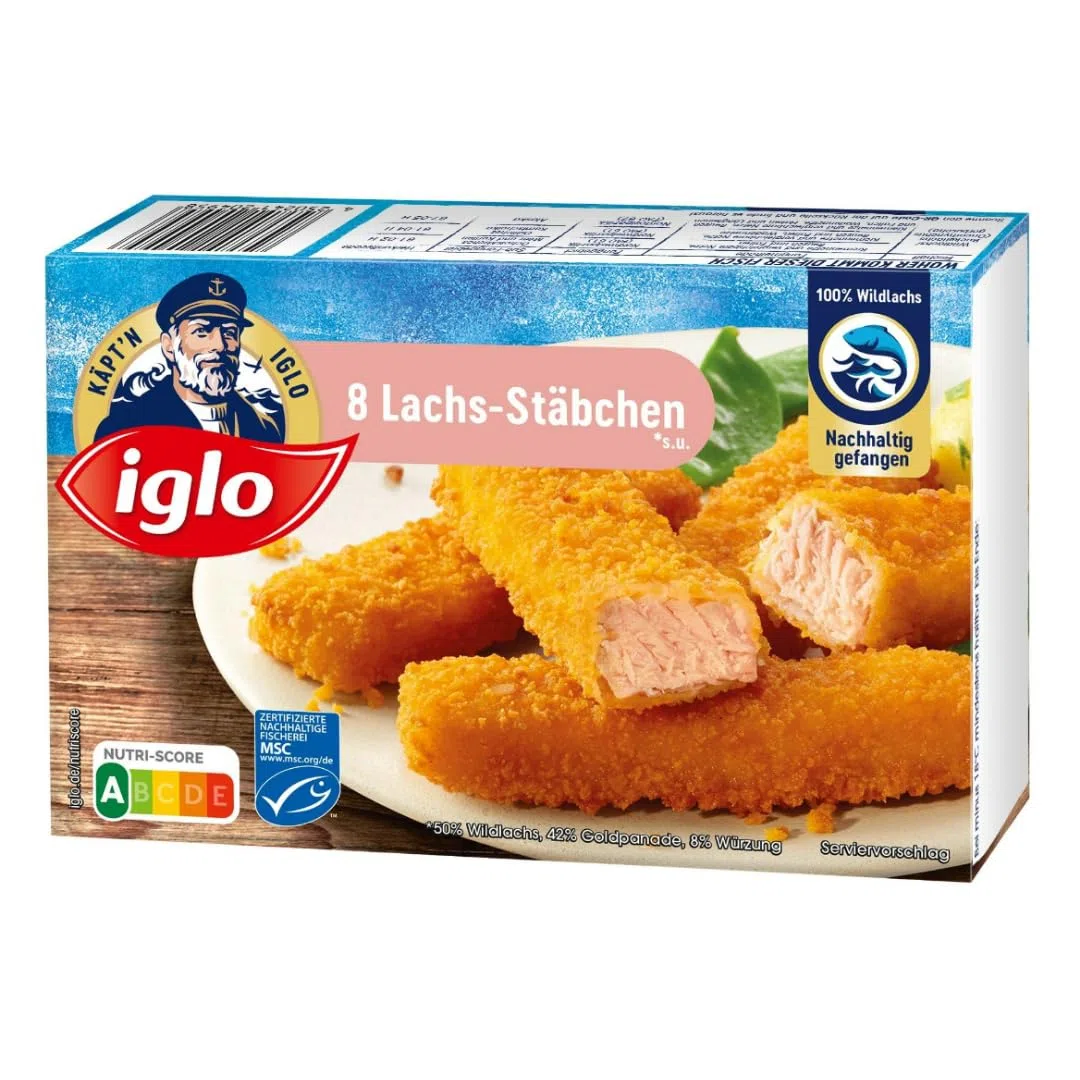 Iglo Lachs-Stäbchen Lachs 224g x 4 Stück