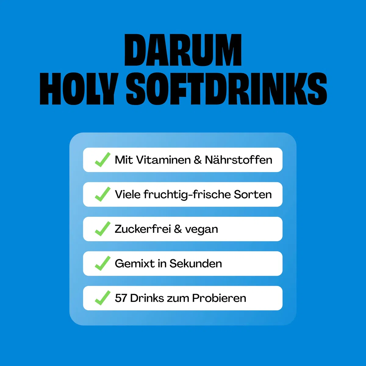 HOLY Starter Set Deluxe - Energy, Iced Tea, Hydration & Milkshake - 57 Portionen in 26 fruchtigen Geschmacksrichtungen - Vegan & zuckerfrei mit 100% natürlichen Fruchtaromen
