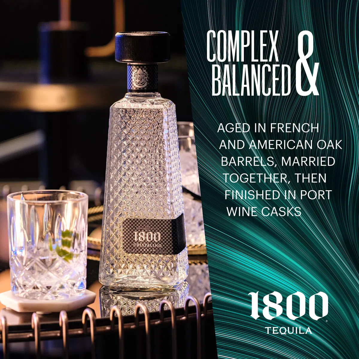 1800 Cristalino 100% Agave Tequila 38% vol. 0,7l aus Mexico