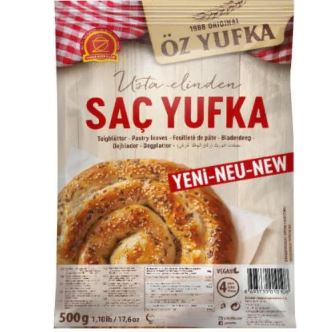 Öz Yufka Teigblätter Täglich frischer Teig - Frisches Gebäck, Teigblätter Filoteig 500 Gramm x 3 Packungen