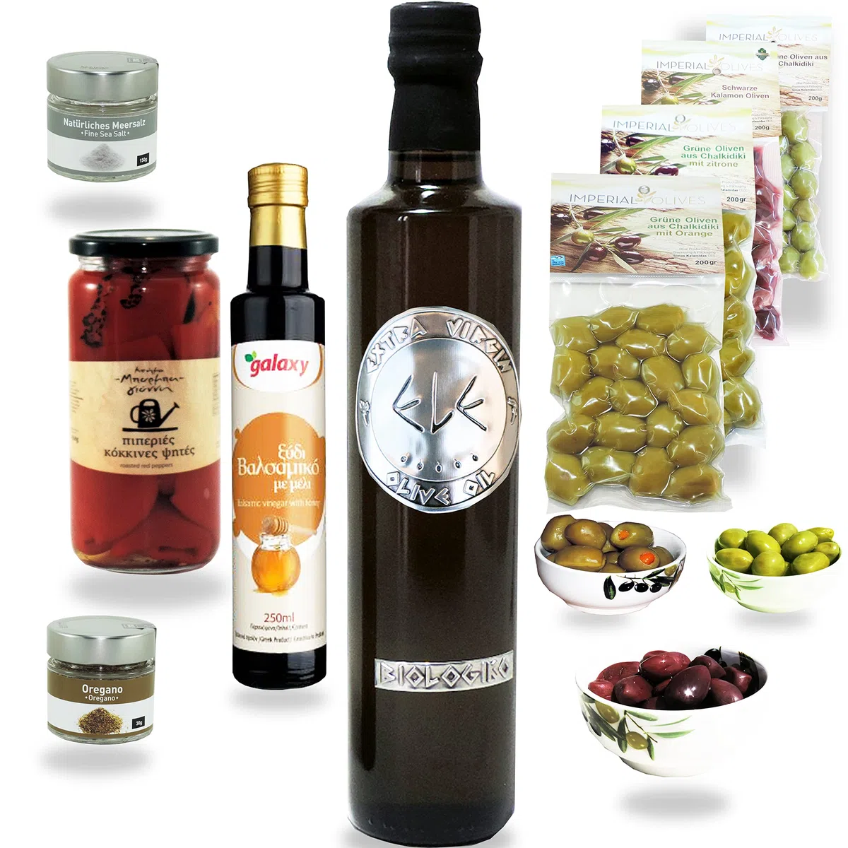 Geschenkpaket Flavors of Greece – Originale Griechische Delikatessen, Mediterrane Spezialitäten, Kulinarisches Geschenkset