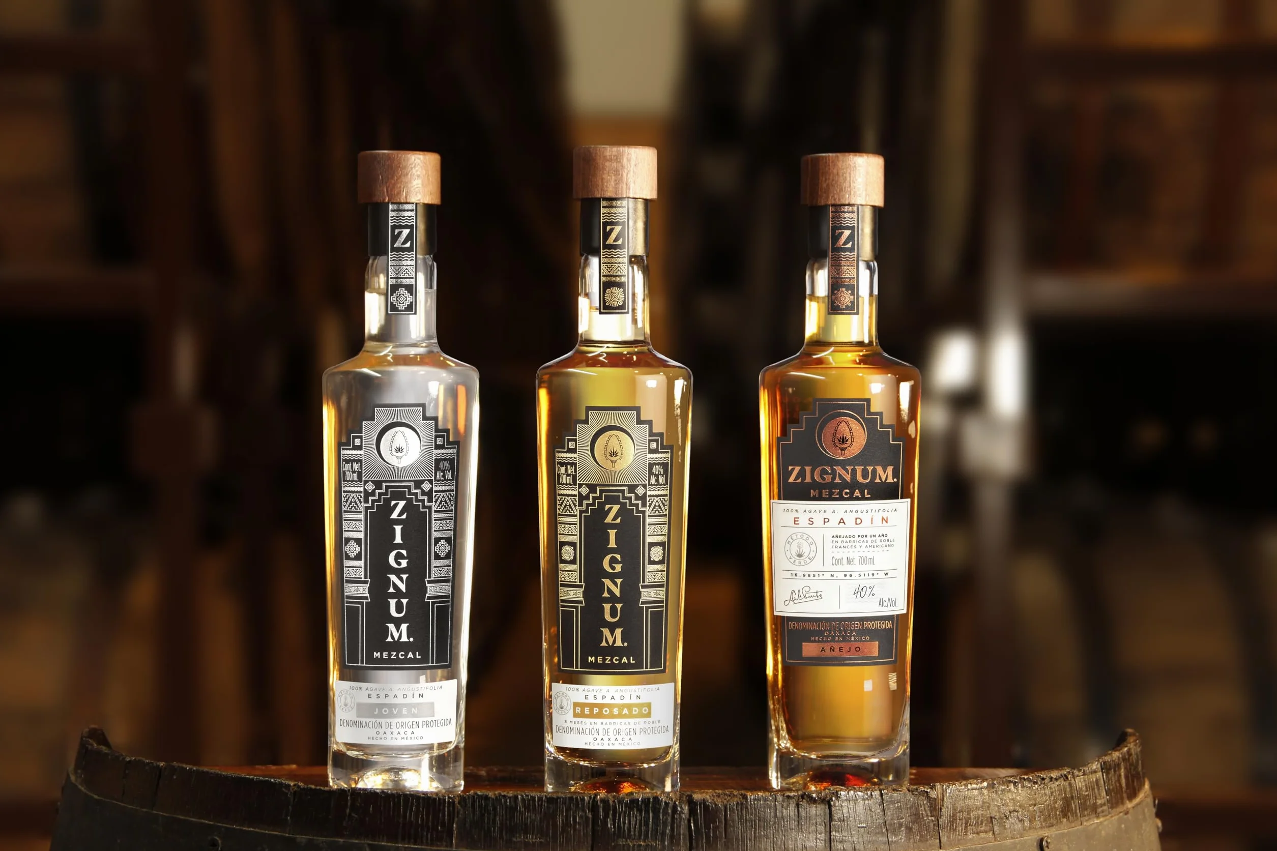 Mezcal Añejo Zignum 100% Agave Espadín 40° 70CL