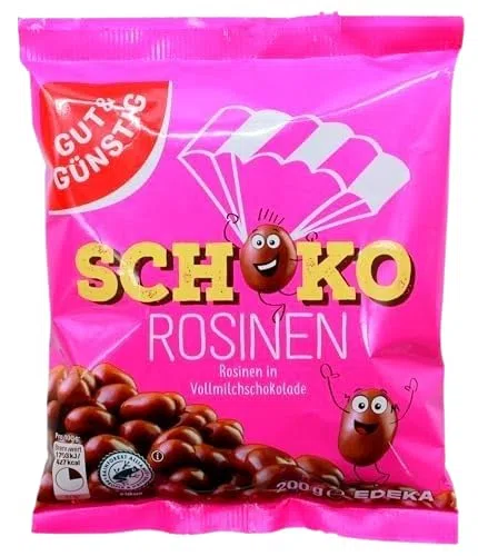 Gut & Günstig Schoko Rosinen 18er Pack 18 x 200g