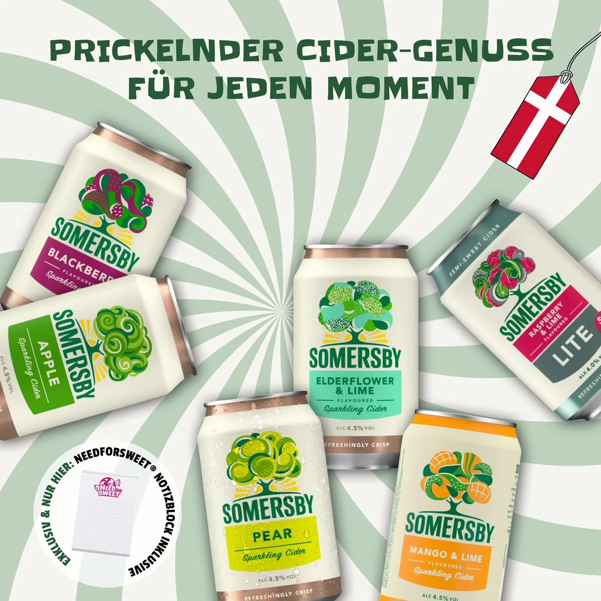 Somersby 72 x 0,33 L Fruchtiger Cidre 4,5% Vol. XXL Fruit Cider Set Einwegdosen
