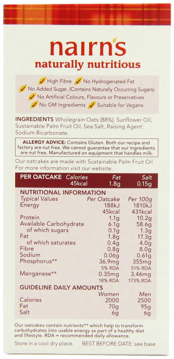 Traditional Rough Oatcake 291g