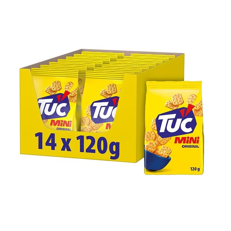 TUC Mini Original Fein gesalzene Snack-Cracker 14 x 120g