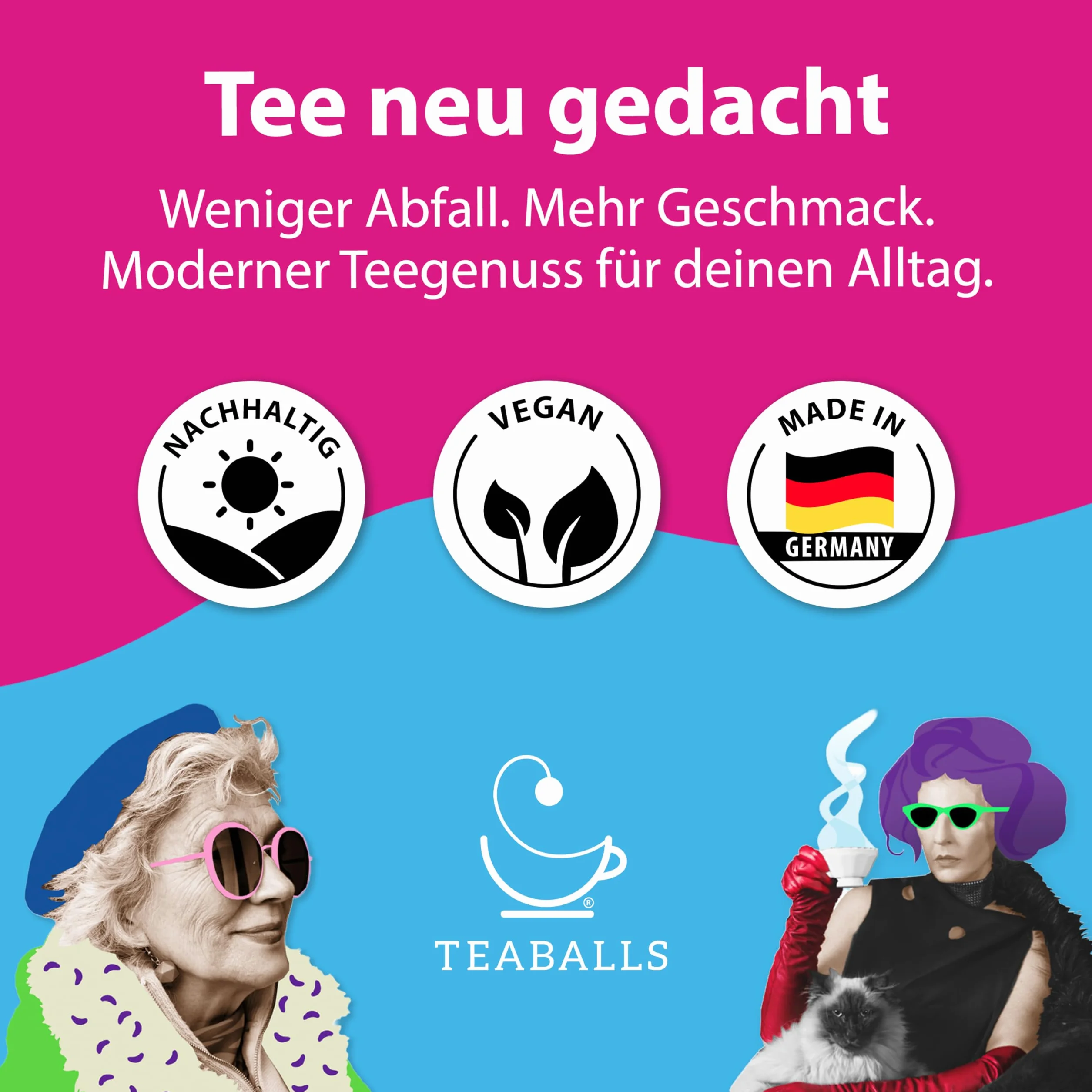 TEABALLS - 5er Frühlingsfrüchte Tee Set - 200 Tassen - Fruchtiges Tee Probierpaket & kleine Geschenkidee für den Frühling