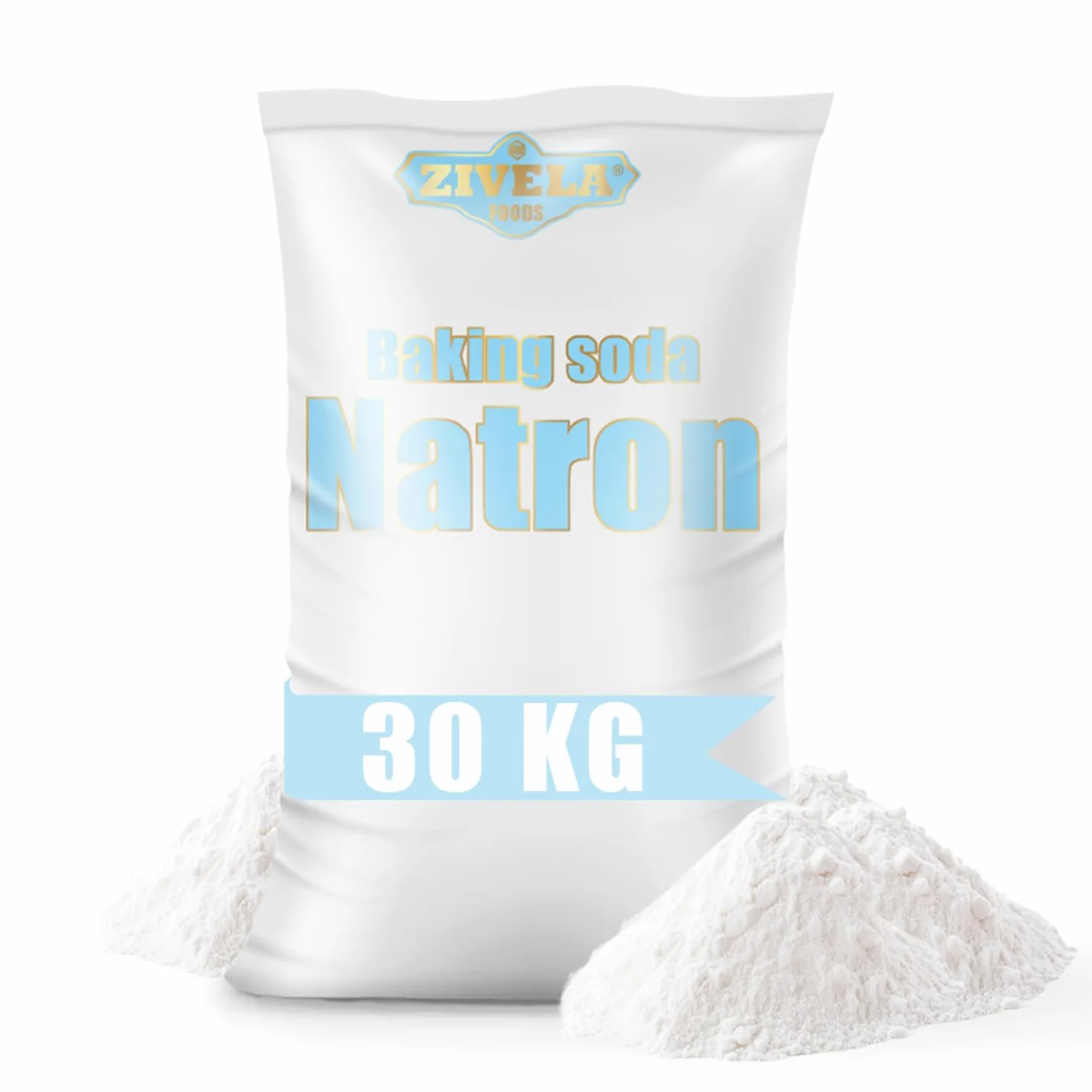 Natron pulver, Baking Soda 30kg | Natriumbicarbonat, Natriumsalz | 25kg + 5kg Gratis | Natron E500 Backsoda 100% Rein, Lebensmittelqualität