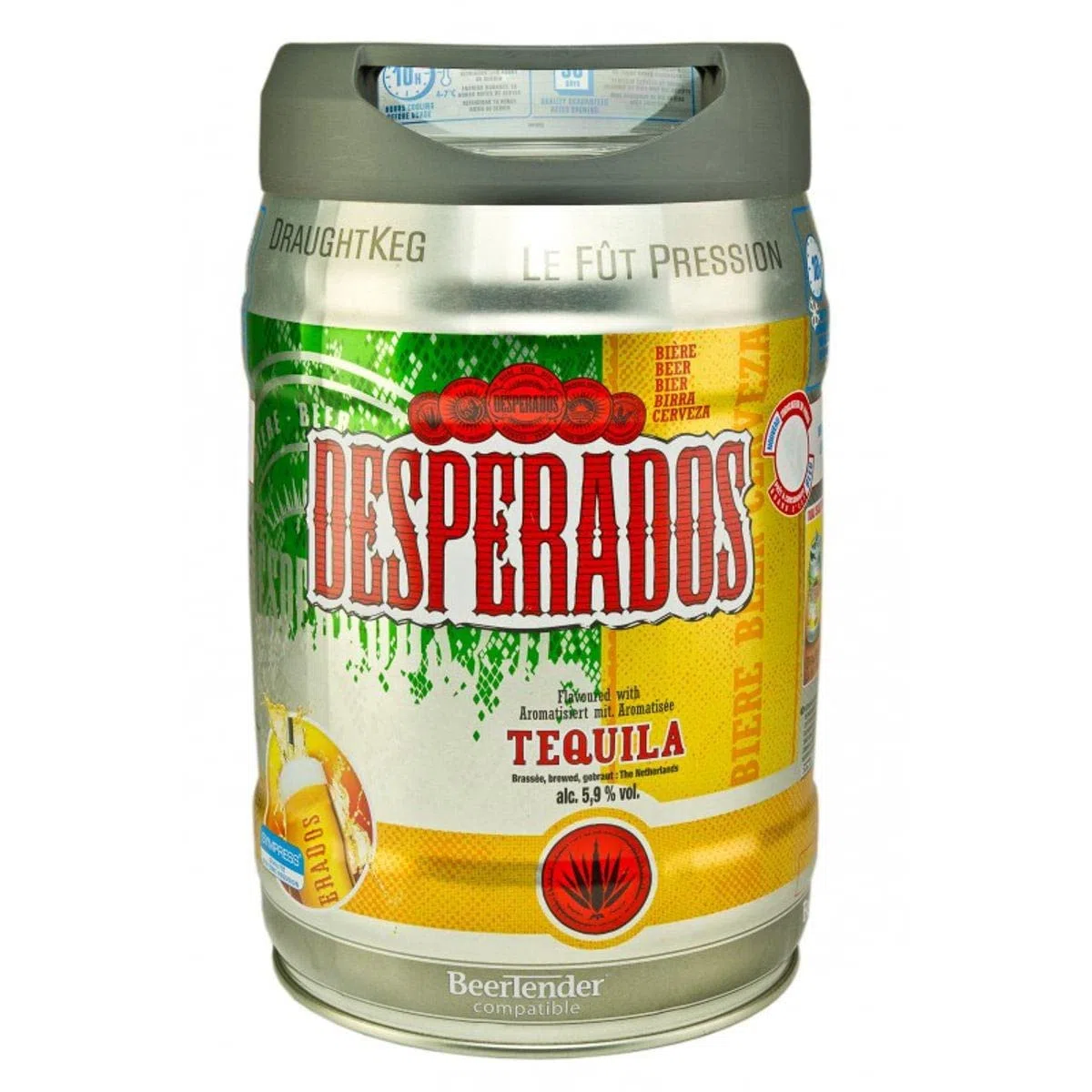 Desperados Bier mit Tequila 5 Liter Fass inkl. Zapfhahn