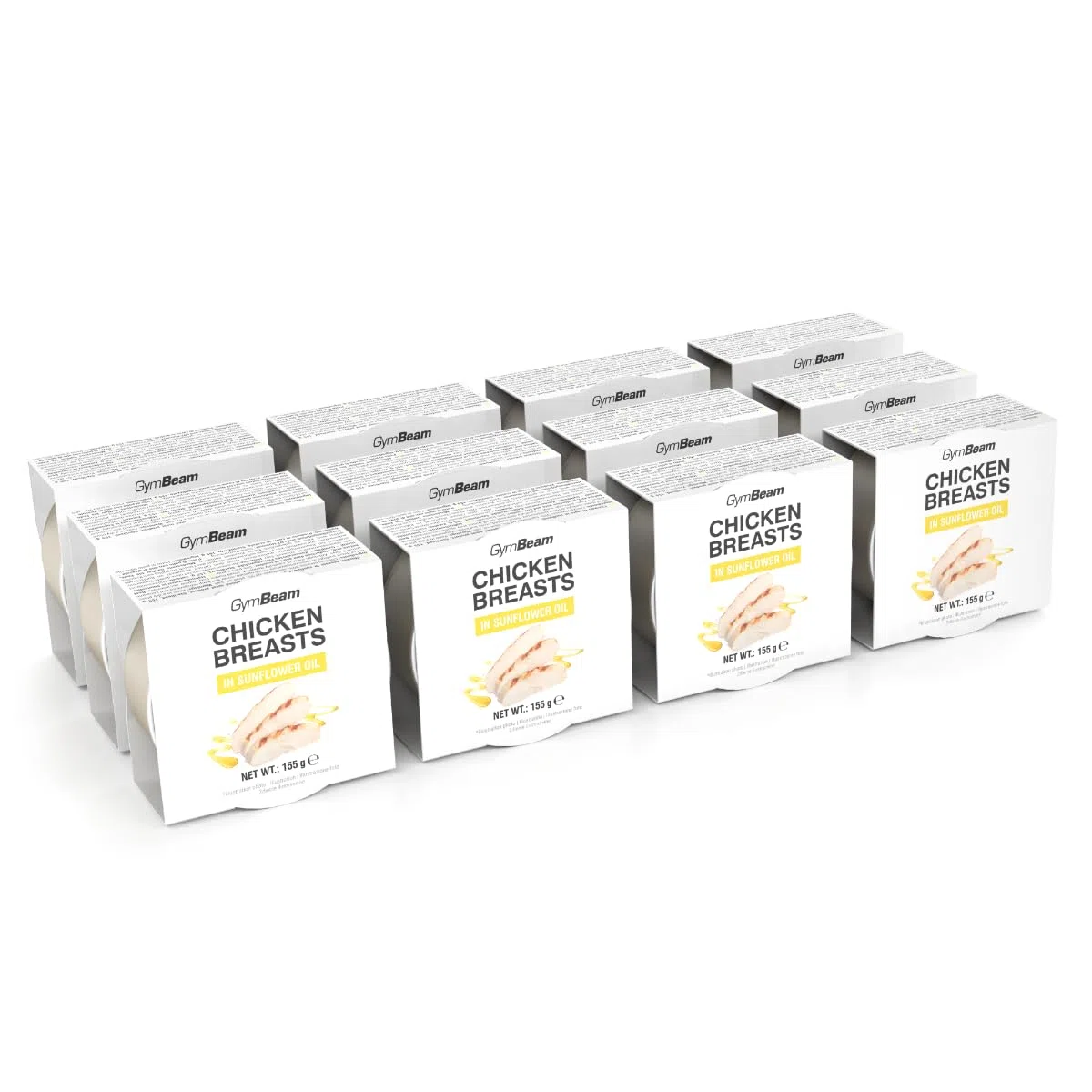 GymBeam Hähnchenbrust in Sonnenblumenöl 12 x 155 g proteinreich glutenfrei