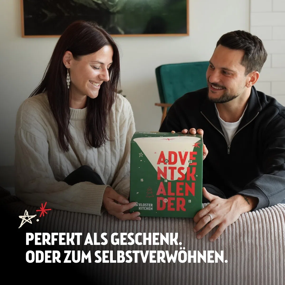 Kloster Kitchen Bio Ingwer Shots Adventskalender 2025 - Weihnachtskalender mit 35 Shotportionen - Bio-Getränke vegan