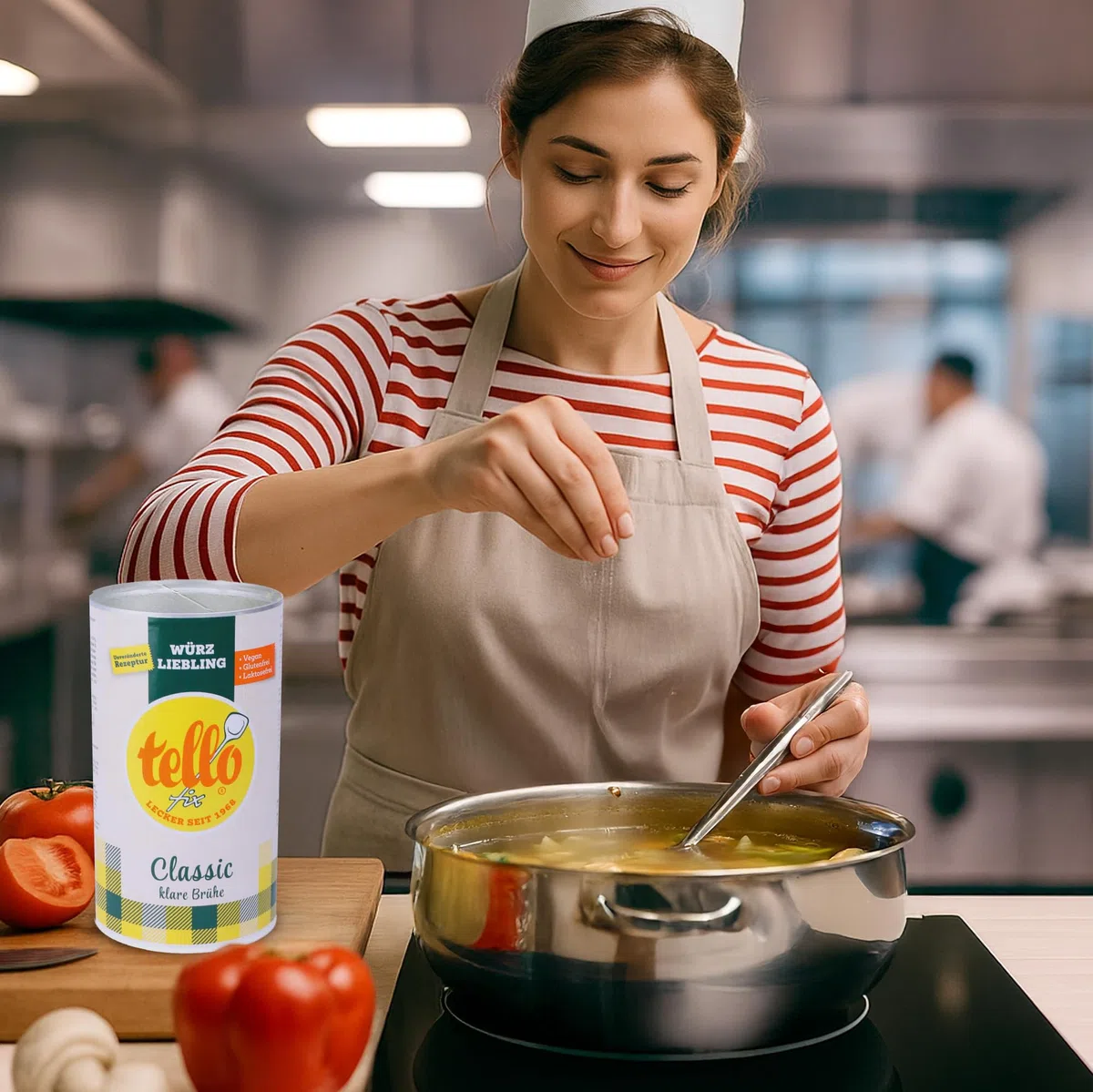 Tellofix Classic Klare Brühe 3x 900g Gemüsebrühe ohne Geschmacksverstärker vegan glutenfrei