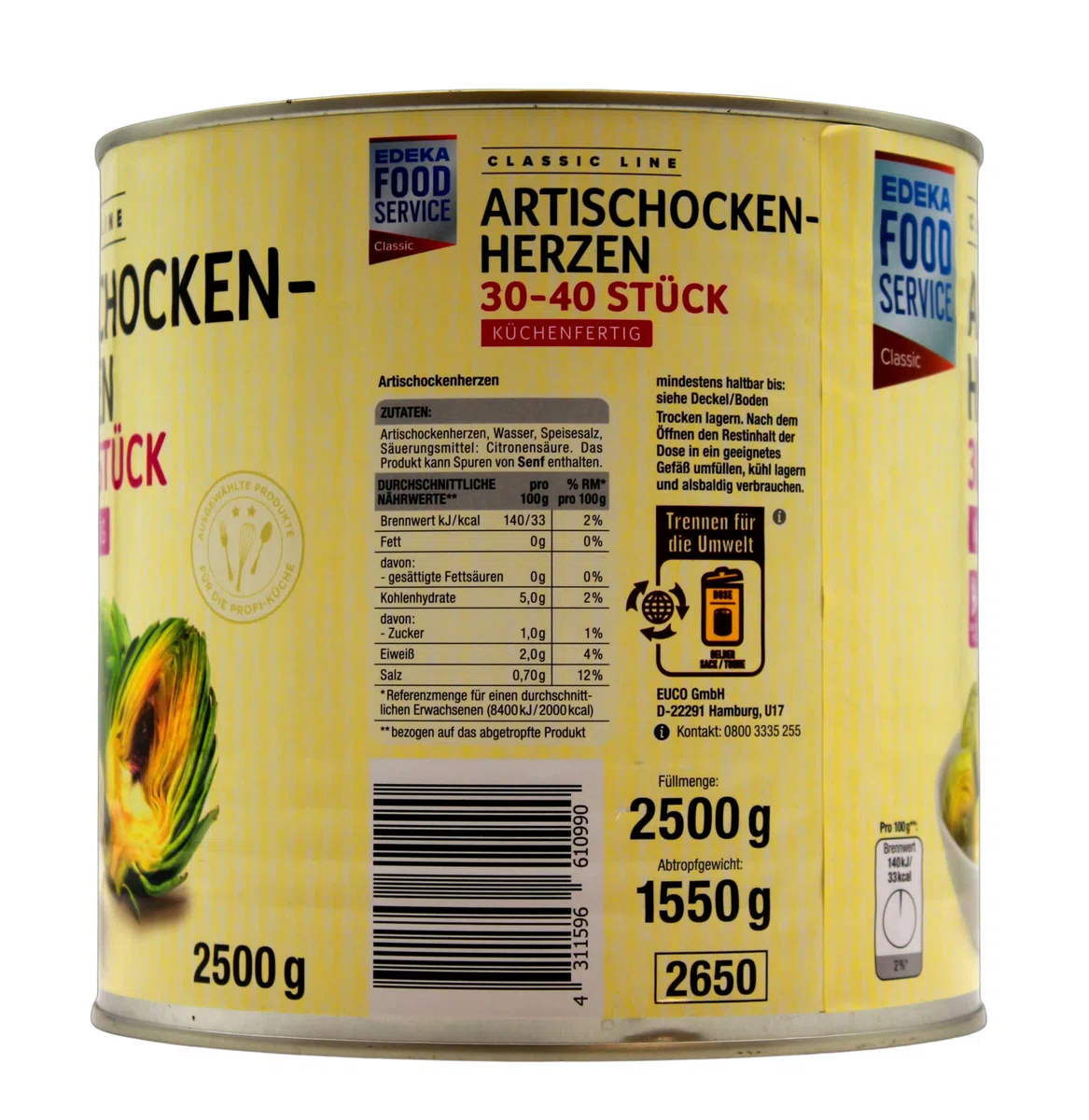 Classic Line Artischockenherzen 3er Pack 3 x 1.55 kg