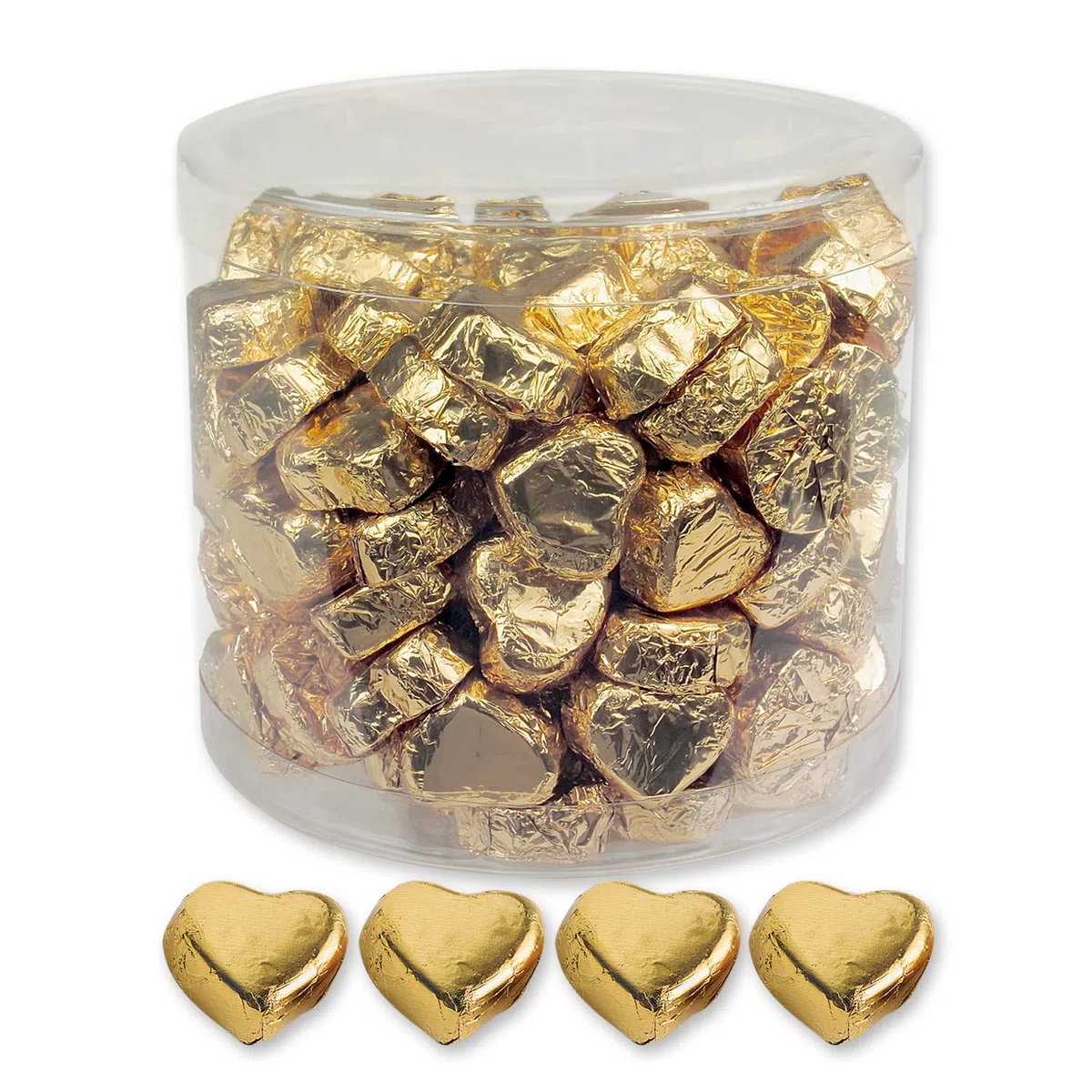 Günthart Pralinen Herzen gefüllt mit Nougat Creme 1.2 kg Gold