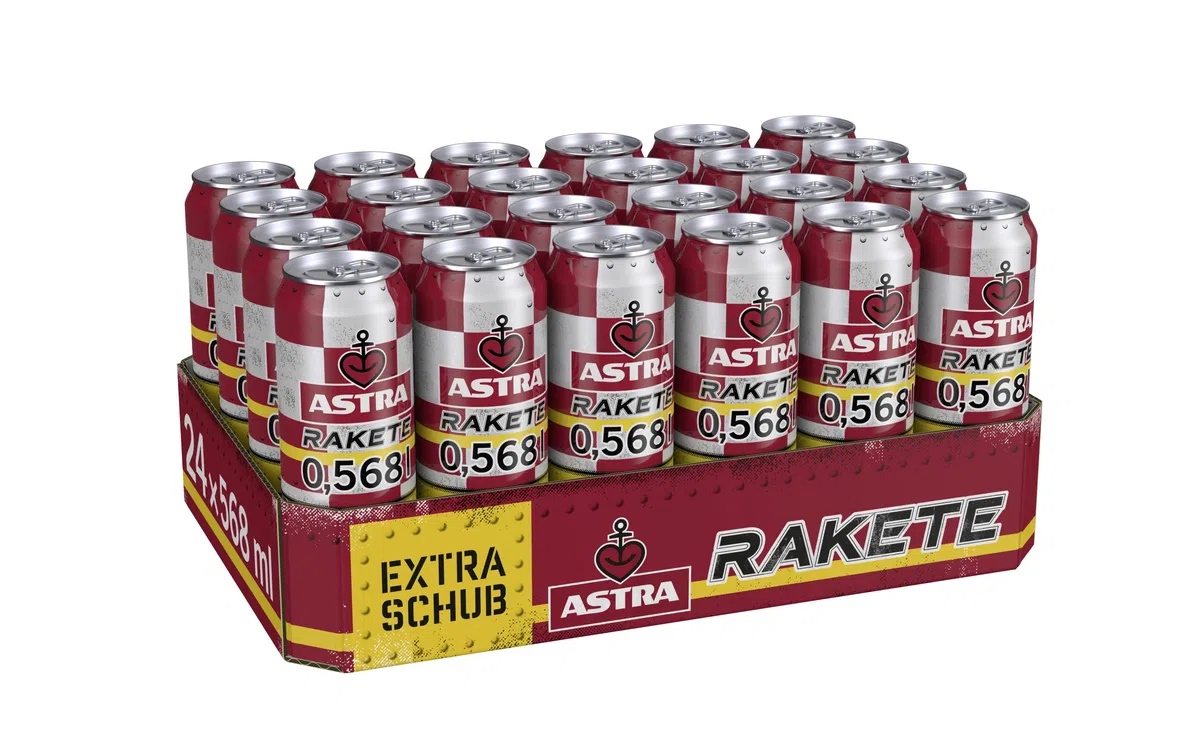 Astra Rakete 0,568 L Biermischgetränk Bier Dose Einweg 24x0,568
