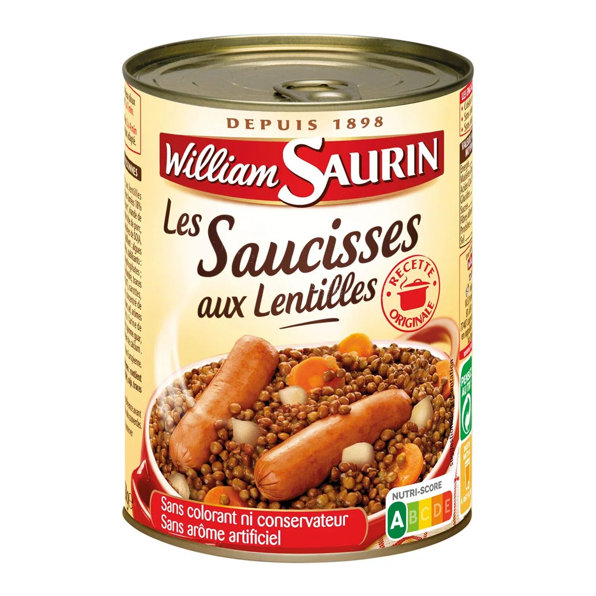 William Saurin Würste mit Linsen 420 g 6 Stück