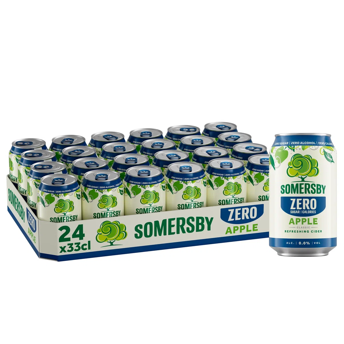 Somersby ZERO 0,0% Apple Cider 0,33 l Dose 24 x 0,33l alkoholfreier Zero Sugar Zero Calories