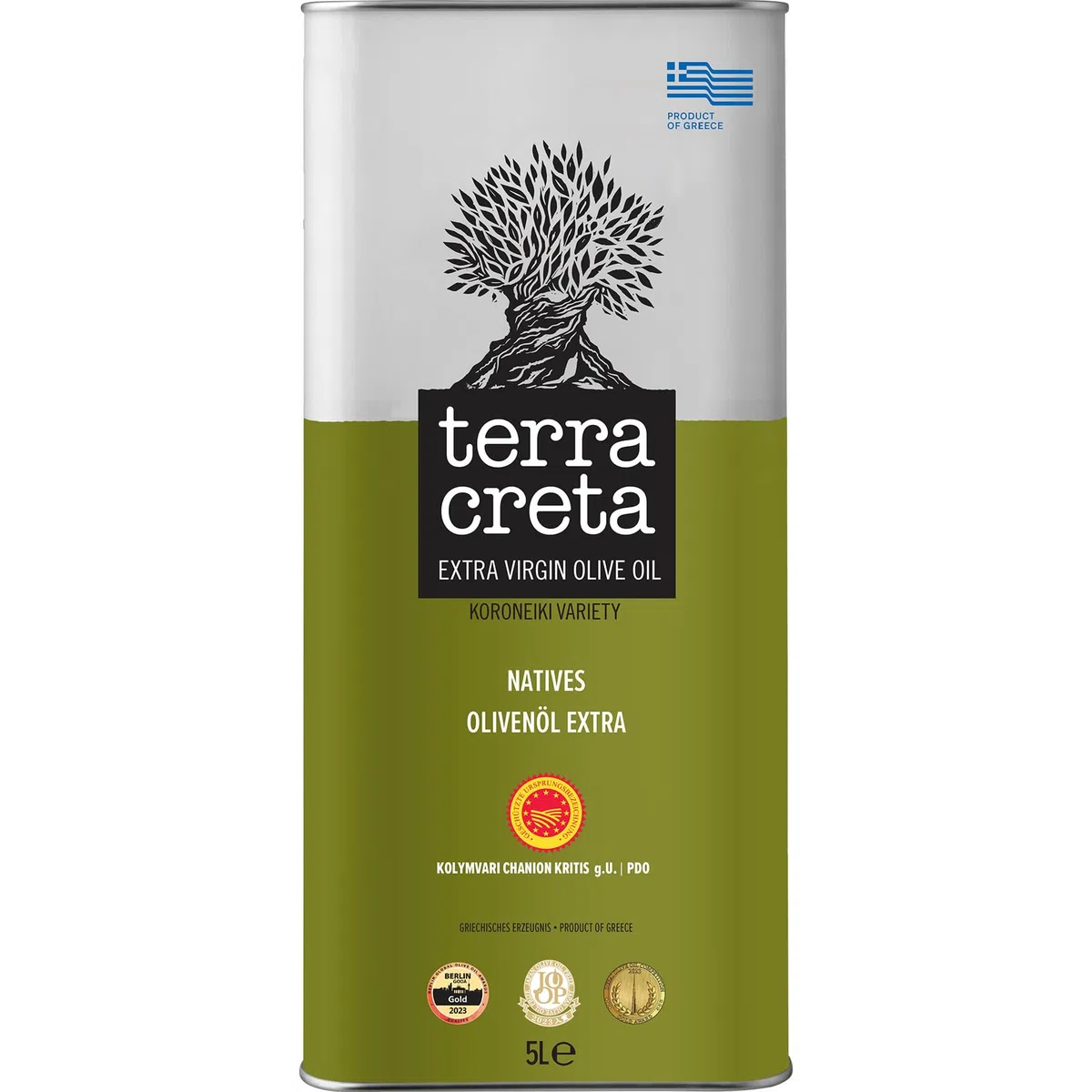 Terra Creta g.U. Extra natives Olivenöl aus Kolymvari 5 Liter