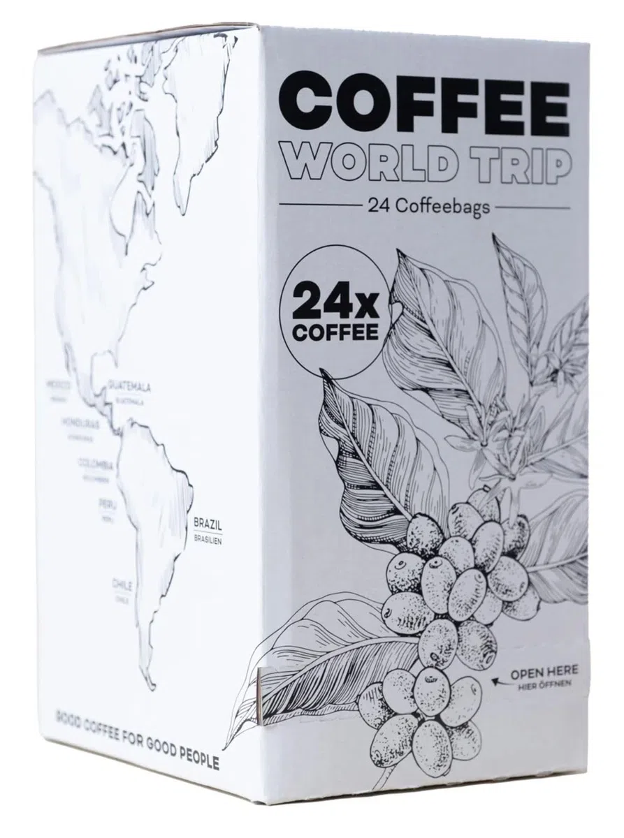 Kaffee Adventskalender Coffee World Trip 24 Einzelfilter Coffeebags Geschenkbox