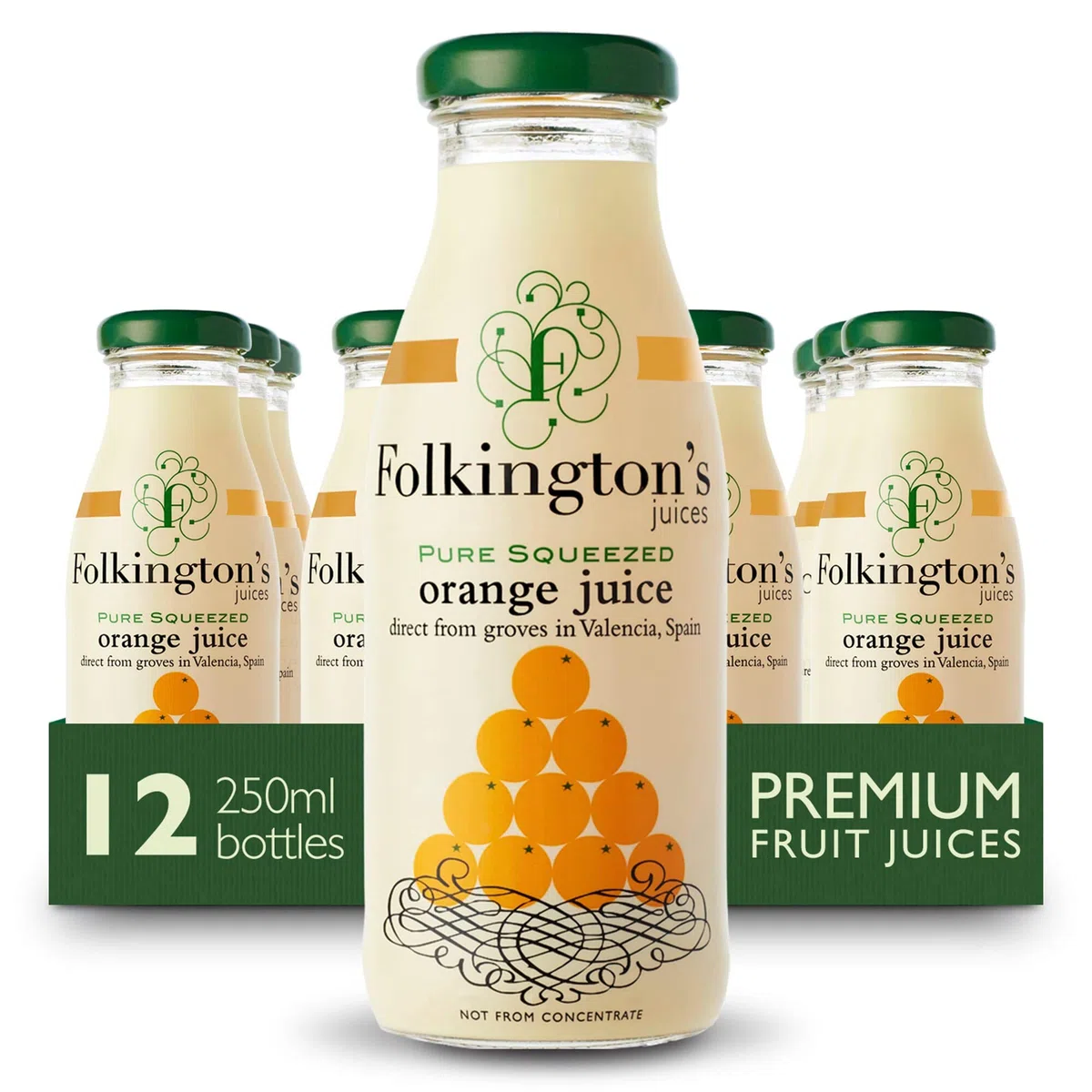 Folkingtons Orangensaft, 12 x 250 ml