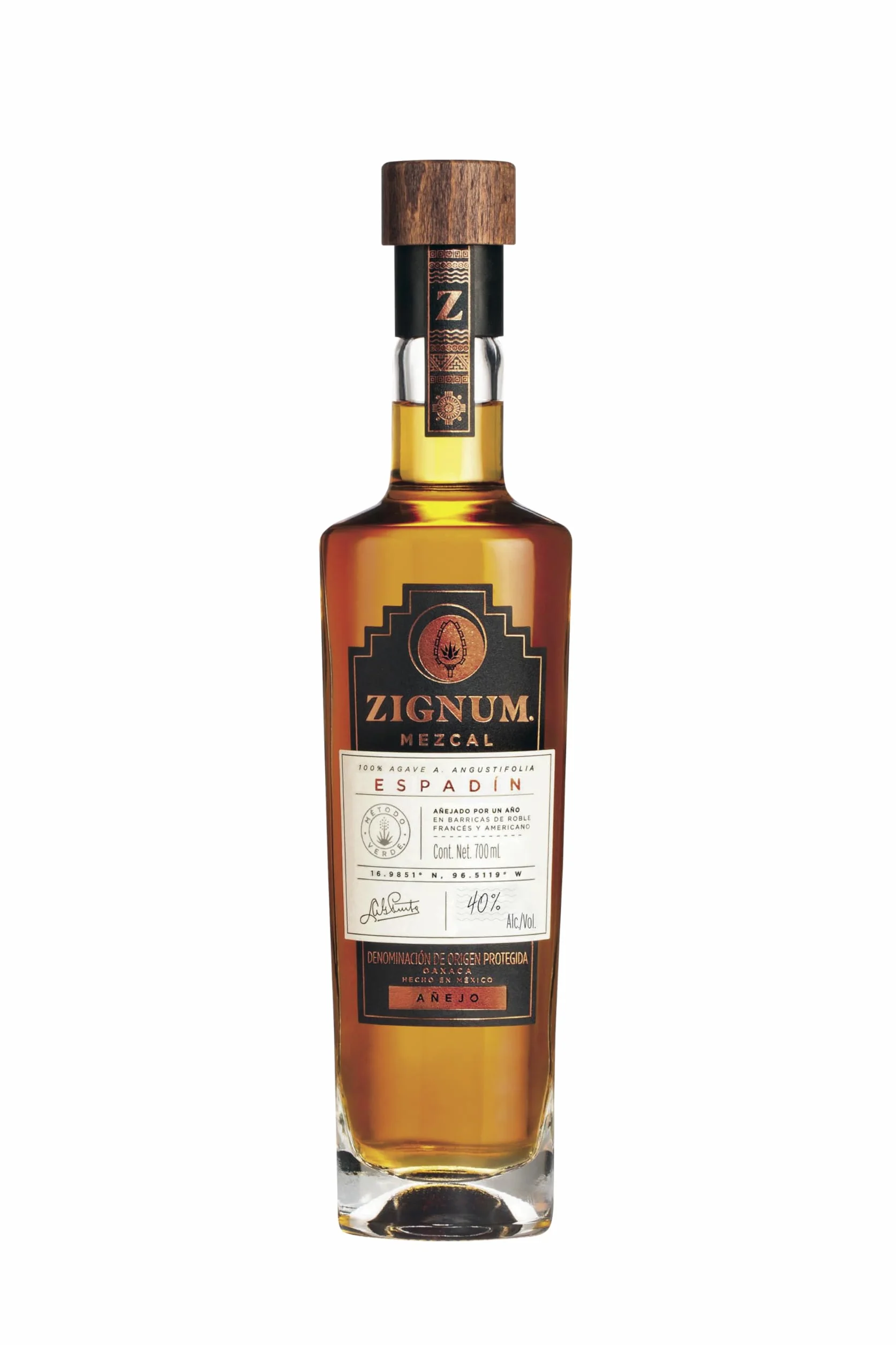 Mezcal Añejo Zignum 100% Agave Espadín 40° 70CL