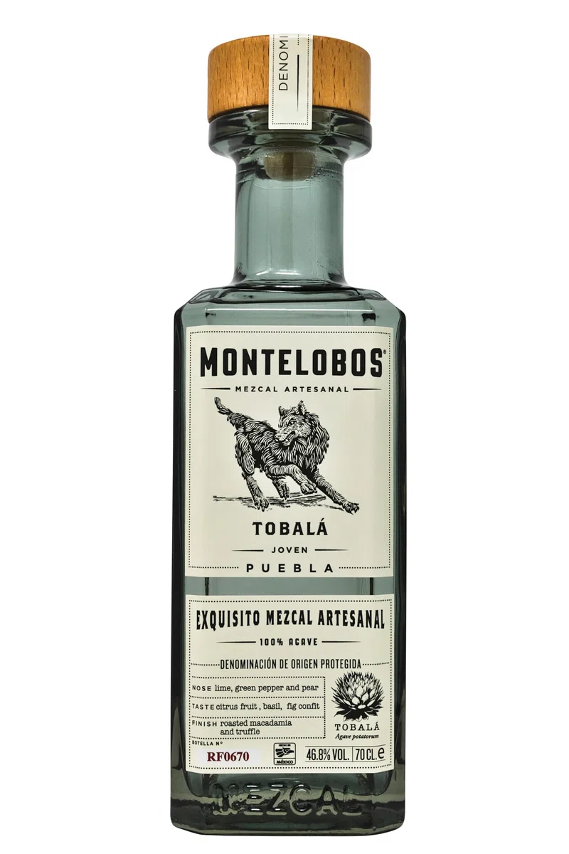 Montelobos Tobalá Mezcal – Premium Mezcal aus 100% Agave – Komplexer, ausgewogener Geschmack mit feinen Raucharomen – 1x 0,7L