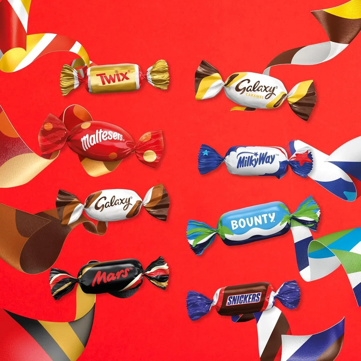 CELEBRATIONS 3x1,435kg Mini-Schokoriegeln Maltesers Galaxy Snickers