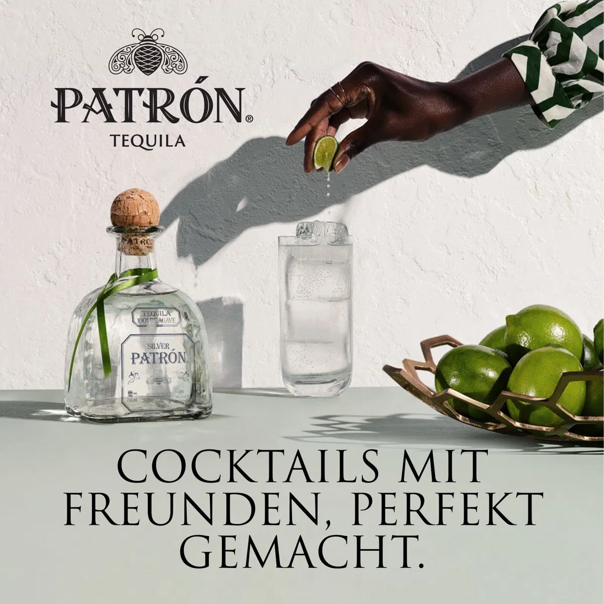 PATRÓN Silver Premium Tequila 40% vol. 70cl Limited-Edition Mexican Heritage-Dose 100% blaue Weber-Agave