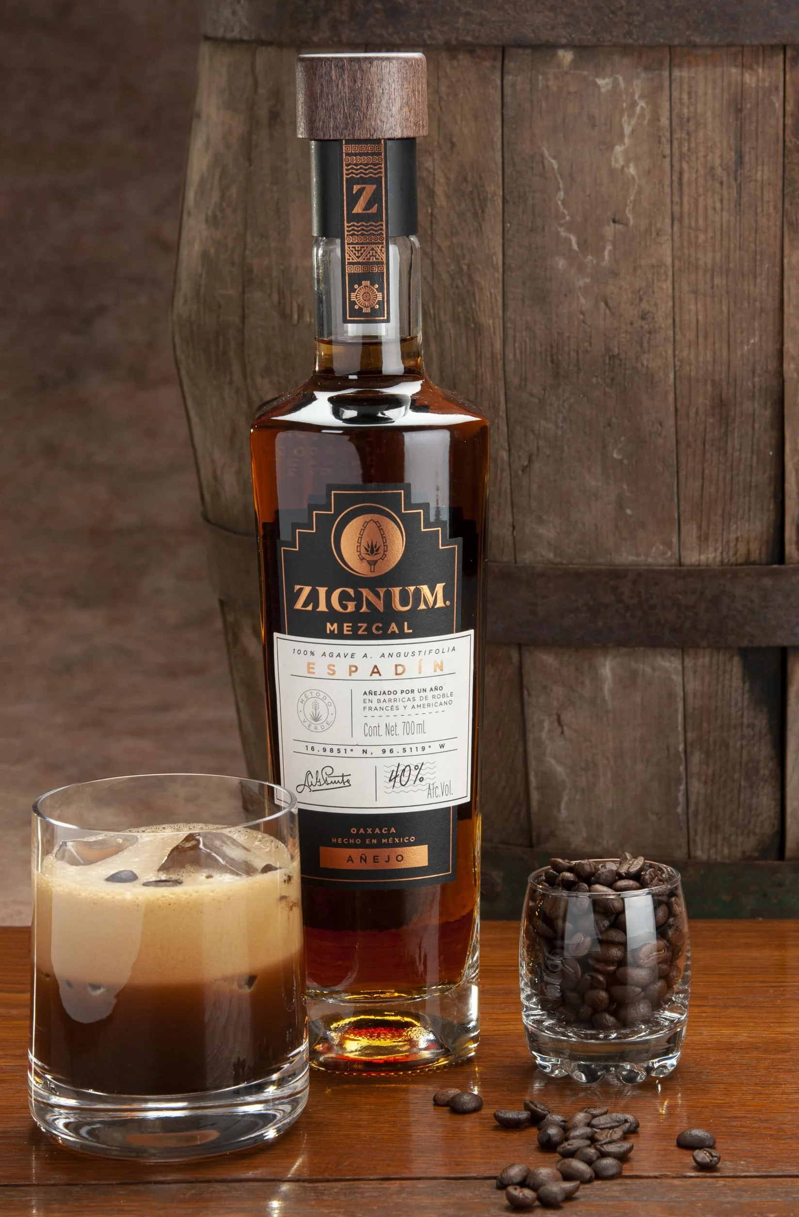 Mezcal Añejo Zignum 100% Agave Espadín 40° 70CL