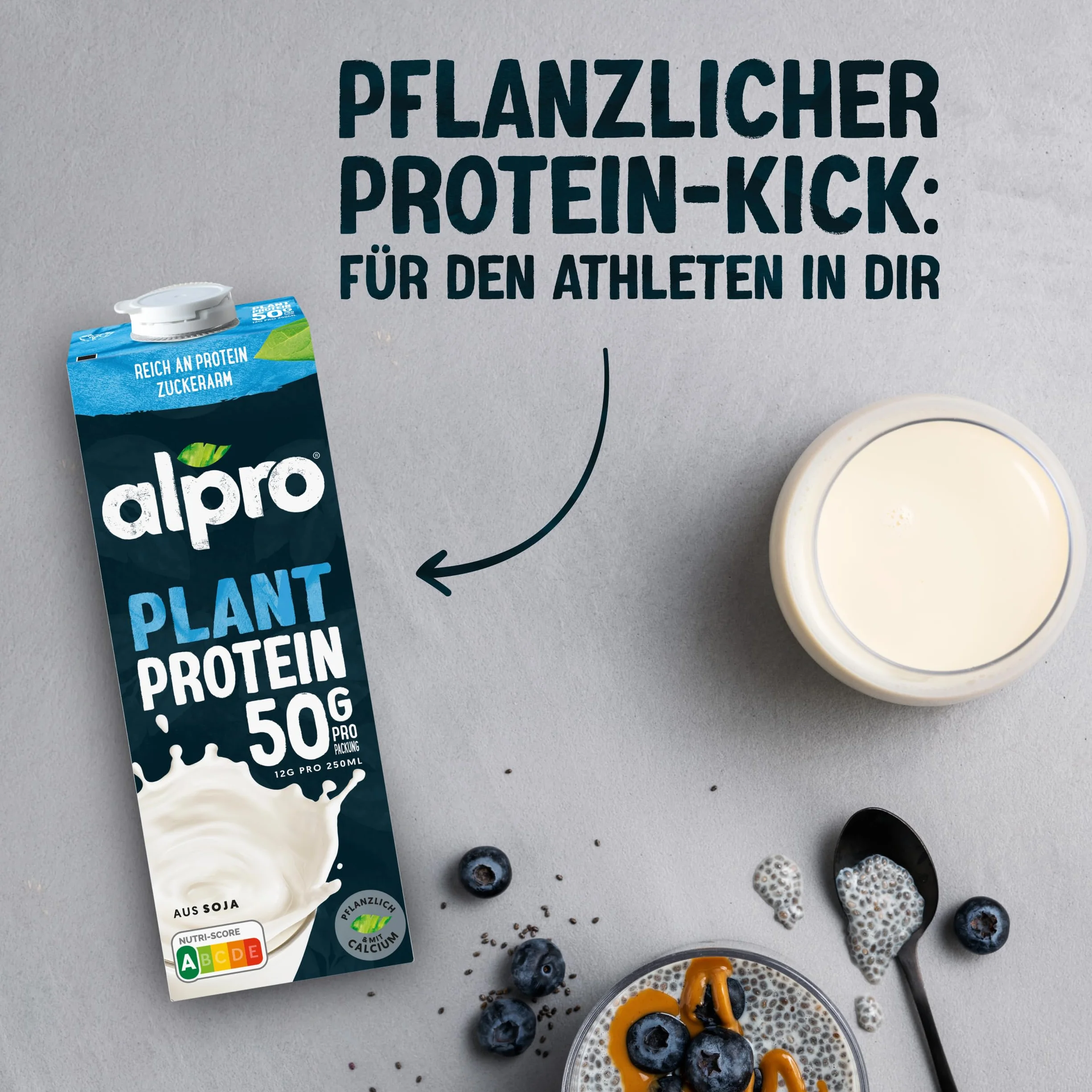 Alpro Proteindrink Natur 8 x 1L pflanzlich laktosefrei zuckerarm proteinreich