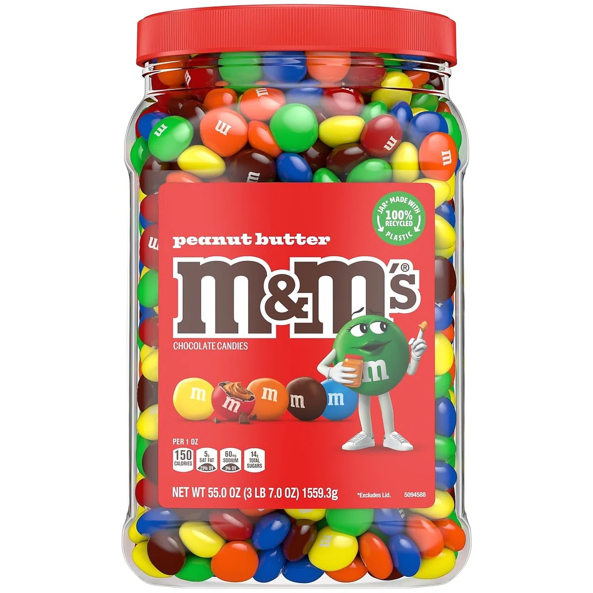 M&M'S Peanut Butter Erdnussbutter Chocolate Candy 55 oz 1,559 kg