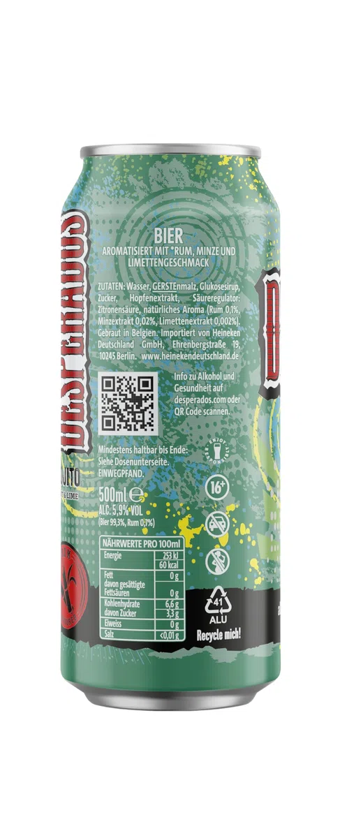 Desperados Mojito Dose Biermischgetränk 24 x 0.5 l Einweg