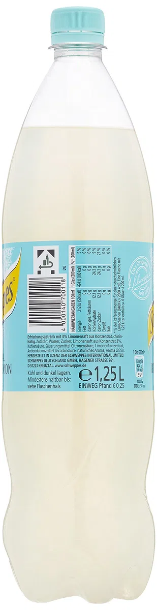 Schweppes Bitter Lemon 6er Pack EINWEG 6 x 1.25 l