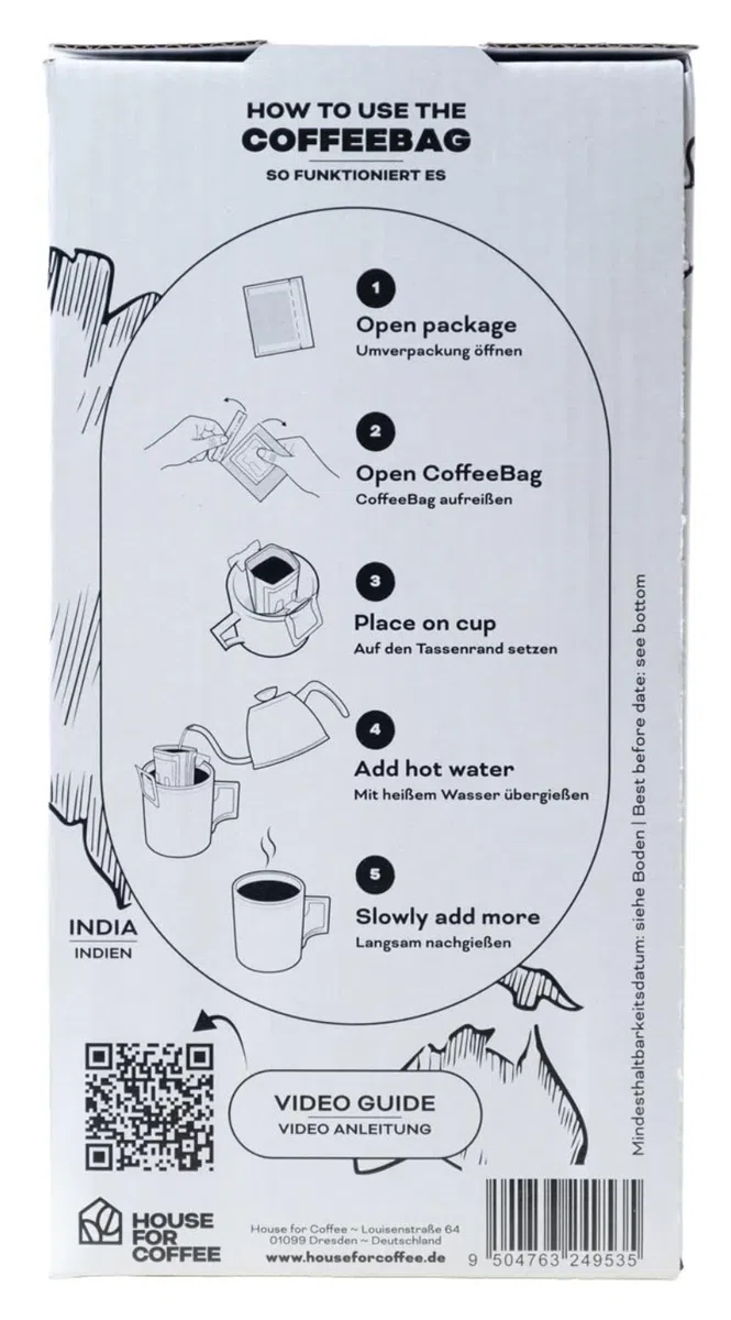 Kaffee Adventskalender Coffee World Trip 24 Einzelfilter Coffeebags Geschenkbox