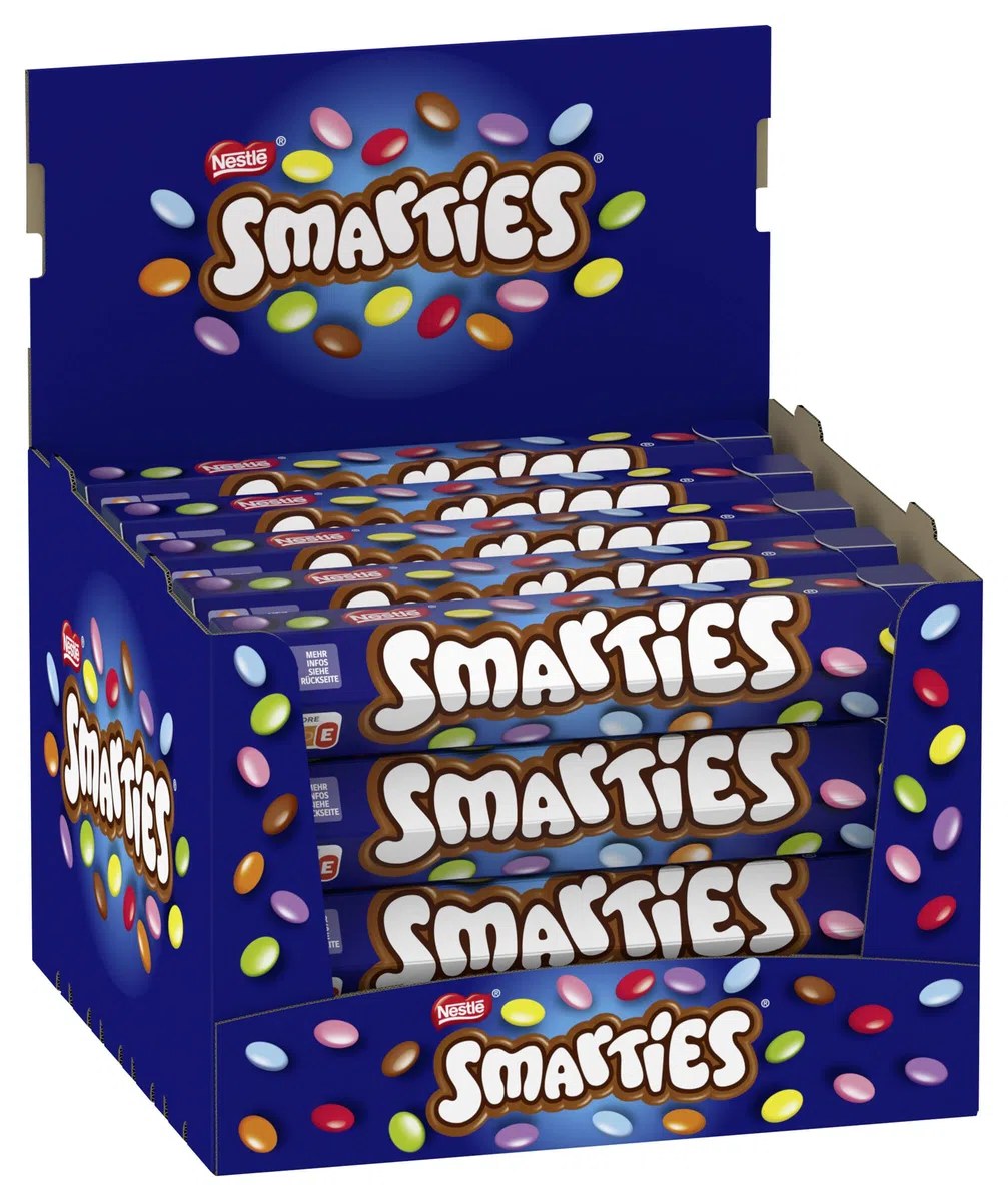 Nestlé SMARTIES Riesenrolle bunte Schokolinsen Hexagonrolle 20er Pack 20 x 130g