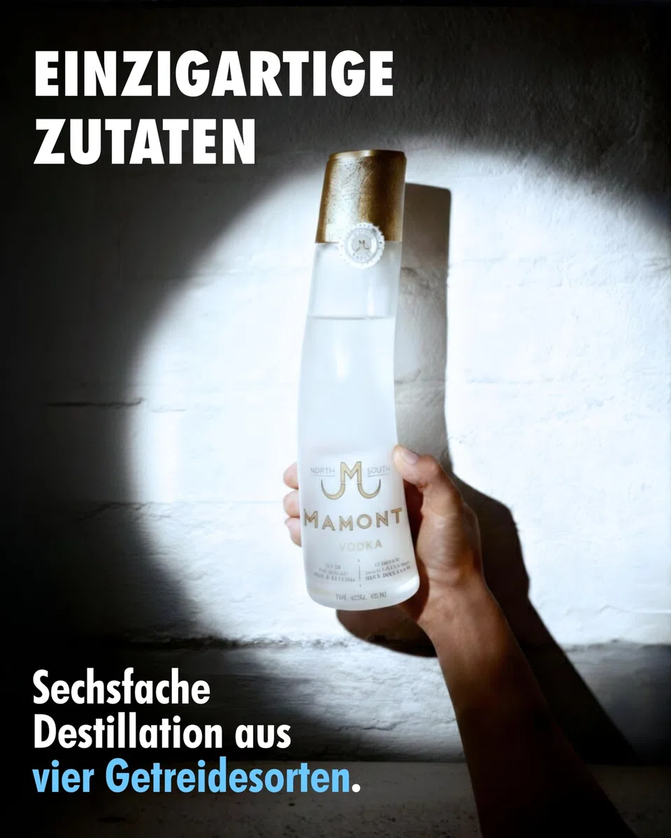MAMONT Vodka 40% Vol. 700 ml Single Estate Georgien 6-fach destilliert Designflasche